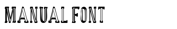 Manual Font font preview